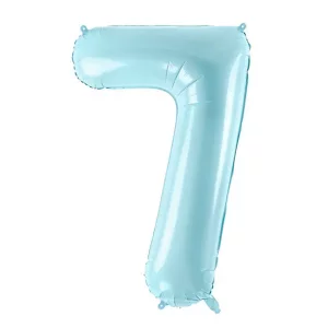 Folijas balons 86cm XL - cipars 7, gaiši zils Folijas balons 86cm XL - cipars 7, gaiši zils