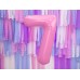Folijas balons 86cm XL - cipars 7, rozā, gaiši