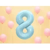 Folijas balons 86cm XL - cipars 8, gaiši zils Folijas balons 86cm XL - cipars 8, gaiši zils