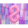 Folijas balons 86cm XL - cipars 8, rozā, gaiši
