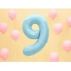 Folijas balons 86cm XL - cipars 9, gaiši zils
