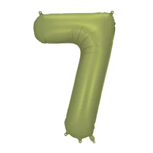 Folijas balons 86cm XL - cipars 7, zaļš, olīvu, satīna Folijas balons 86cm XL - cipars 7, zaļš, olīvu, satīna