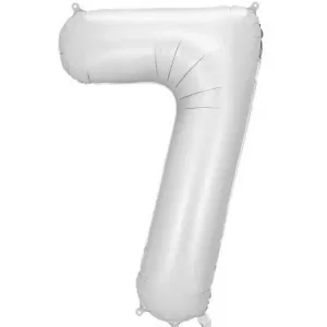 Folijas balons 86cm XL - cipars 7, sudraba, nespīdīgs Folijas balons 86cm XL - cipars 7, sudraba, nespīdīgs