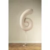 Folijas balons 86cm XL - cipars 6, kremkrāsas, matēts Folijas balons 86cm XL - cipars 6, kremkrāsas, matēts