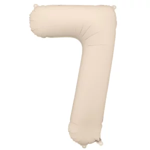 Folijas balons 86cm XL - cipars 7, kremkrāsas, matēts Folijas balons 86cm XL - cipars 7, kremkrāsas, matēts
