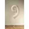 Folijas balons 86cm XL - cipars 9, kremkrāsas, matēts Folijas balons 86cm XL - cipars 9, kremkrāsas, matēts