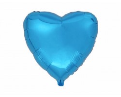 Folijas balons sirds, zila, spīdīga, 46cm, Flexmetal