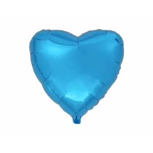Folijas balons sirds, zila, spīdīga, 46cm, Flexmetal Folijas balons sirds, zila, spīdīga, 46cm, Flexmetal