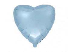 Folijas balons sirds, zila, gaiši, maigi, 46cm, Flexmetal