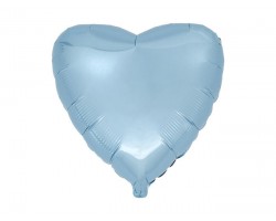 Folijas balons sirds, zila, gaiši, 46cm, Flexmetal