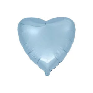 Folijas balons sirds, zila, gaiši, 46cm, Flexmetal Folijas balons sirds, zila, gaiši, 46cm, Flexmetal