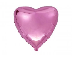 Folijas balons sirds, rozā, spīdīga, 46cm, Flexmetal