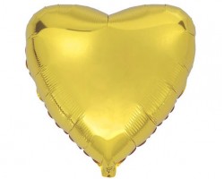 Folijas balons sirds, zelta, Flexmetal, 81cm, Jumbo