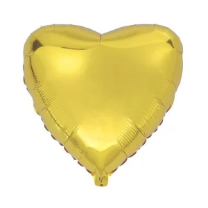 Folijas balons sirds, zelta, Flexmetal, 81cm, Jumbo Folijas balons sirds, zelta, Flexmetal, 81cm, Jumbo