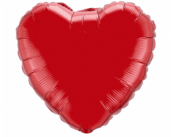 Folijas balons sirds, sarkana, Flexmetal, 81cm, Jumbo