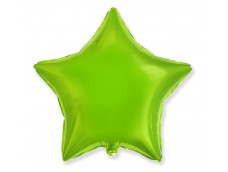 Folijas balons zvaigzne, zaļa, gaiši, spīdīga, 48cm, Flexmetal 