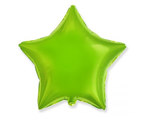 Folijas balons zvaigzne, zaļa, gaiši, spīdīga, 48cm, Flexmetal 