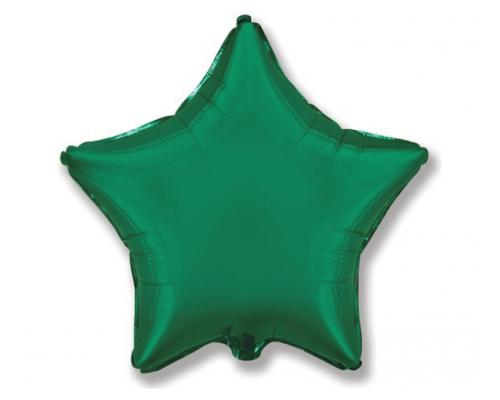 Folijas balons zvaigzne, zaļa, tumši, spīdīga, 48cm, Flexmetal 
