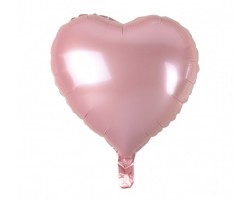 Folijas balons sirds, rozā, gaiši, 46cm