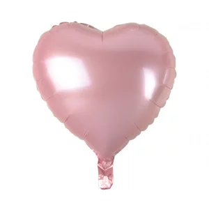 Folijas balons sirds, rozā, gaiši, 46cm