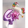 Folijas balons Vienradzis Rainbow Unicorn, varavīksnes, 60cm, Flexmetal Folijas balons Vienradzis Rainbow Unicorn, varavīksnes, 60cm, Flexmetal