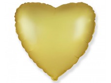 Folijas balons sirds, zelta, 46cm, Flexmetal
