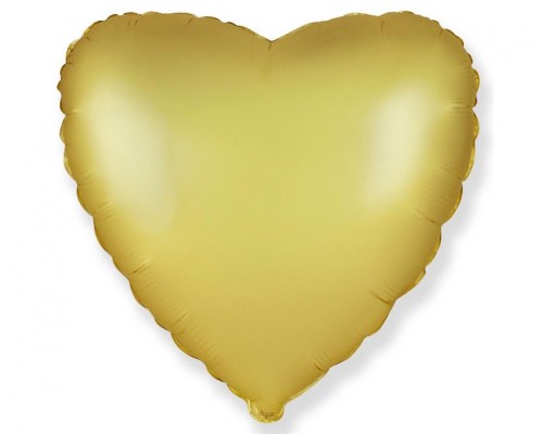 Folijas balons sirds, zelta, 46cm, Flexmetal