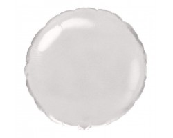 Folijas balons 46cm aplis, balts, Flexmetal