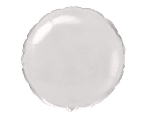 Folijas balons 46cm aplis, balts, Flexmetal