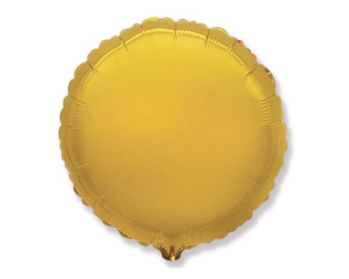Folijas balons 46cm aplis, zelta, Flexmetal