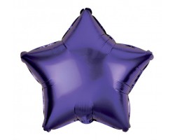 Folijas balons zvaigzne, lillā, tumši, 48cm Folijas balons zvaigzne, lillā, tumši, 48cm
