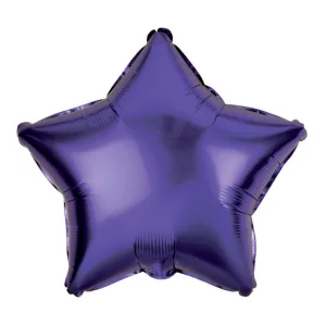 Folijas balons zvaigzne, lillā, tumši, 48cm Folijas balons zvaigzne, lillā, tumši, 48cm