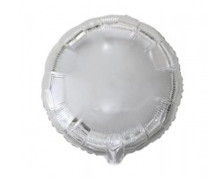 Folijas balons 46cm aplis, sudraba