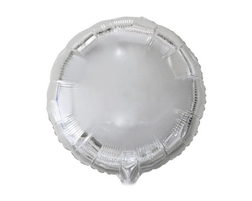 Folijas balons 46cm aplis, sudraba