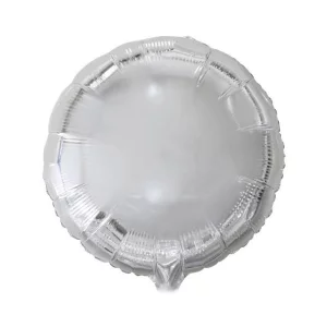 Folijas balons 46cm aplis, sudraba Folijas balons 46cm aplis, sudraba