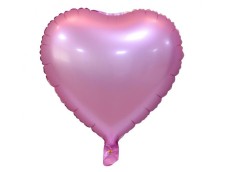 Folijas balons sirds, rozā, matēta, 46cm Folijas balons sirds, rozā, matēta, 46cm
