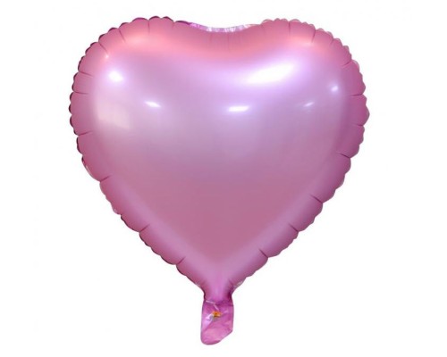 Folijas balons sirds, rozā, matēta, 46cm