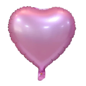 Folijas balons sirds, rozā, matēta, 46cm