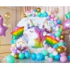 Folijas baloni Happy Birthday - Rainbow Unicorn, komplekts Folijas baloni Happy Birthday - Rainbow Unicorn, komplekts