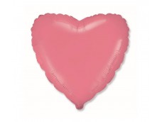 Folijas balons sirds, sarkana, pastel, nespīdīga, 46cm