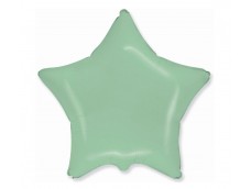 Folijas balons zvaigzne, zaļa, pastel, nespīdīga, 48cm, Flexmetal 