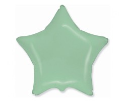 Folijas balons zvaigzne, zaļa, pastel, 48cm, Flexmetal 