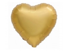 Folijas balons sirds, zelta, antīka, matēta, 46cm Folijas balons sirds, zelta, antīka, matēta, 46cm