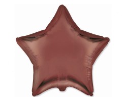 Folijas balons zvaigzne, brūna, sarkanīgi, 48cm, Flexmetal Folijas balons zvaigzne, brūna, sarkanīgi, 48cm, Flexmetal