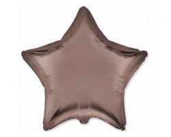 Folijas balons zvaigzne, brūna, 48cm, Flexmetal Folijas balons zvaigzne, brūna, 48cm, Flexmetal