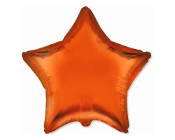 Folijas balons zvaigzne, oranža, 48cm, Flexmetal 