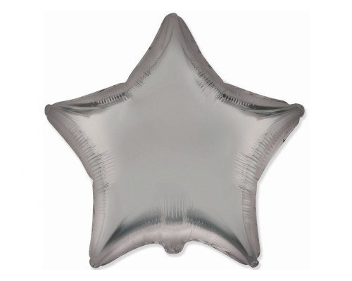 Folijas balons zvaigzne, pelēka, tērauda, 48cm, Flexmetal 
