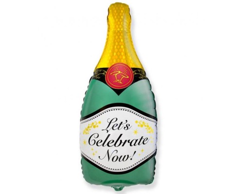 Folijas balons Ballīte - Šampanietis Let's Celebrate Now, 60cm