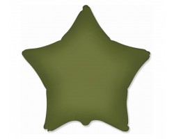 Folijas balons zvaigzne, zaļa, olīvu, matēta, 48cm, Flexmetal Folijas balons zvaigzne, zaļa, olīvu, matēta, 48cm, Flexmetal