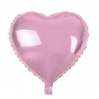 Folijas balons sirds, rozā, gaiši, 46cm